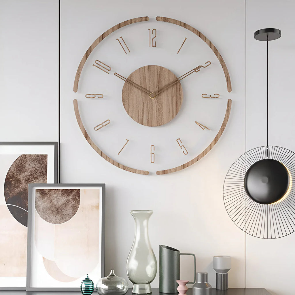 Signe | Horloge Murale en Bois Transparent