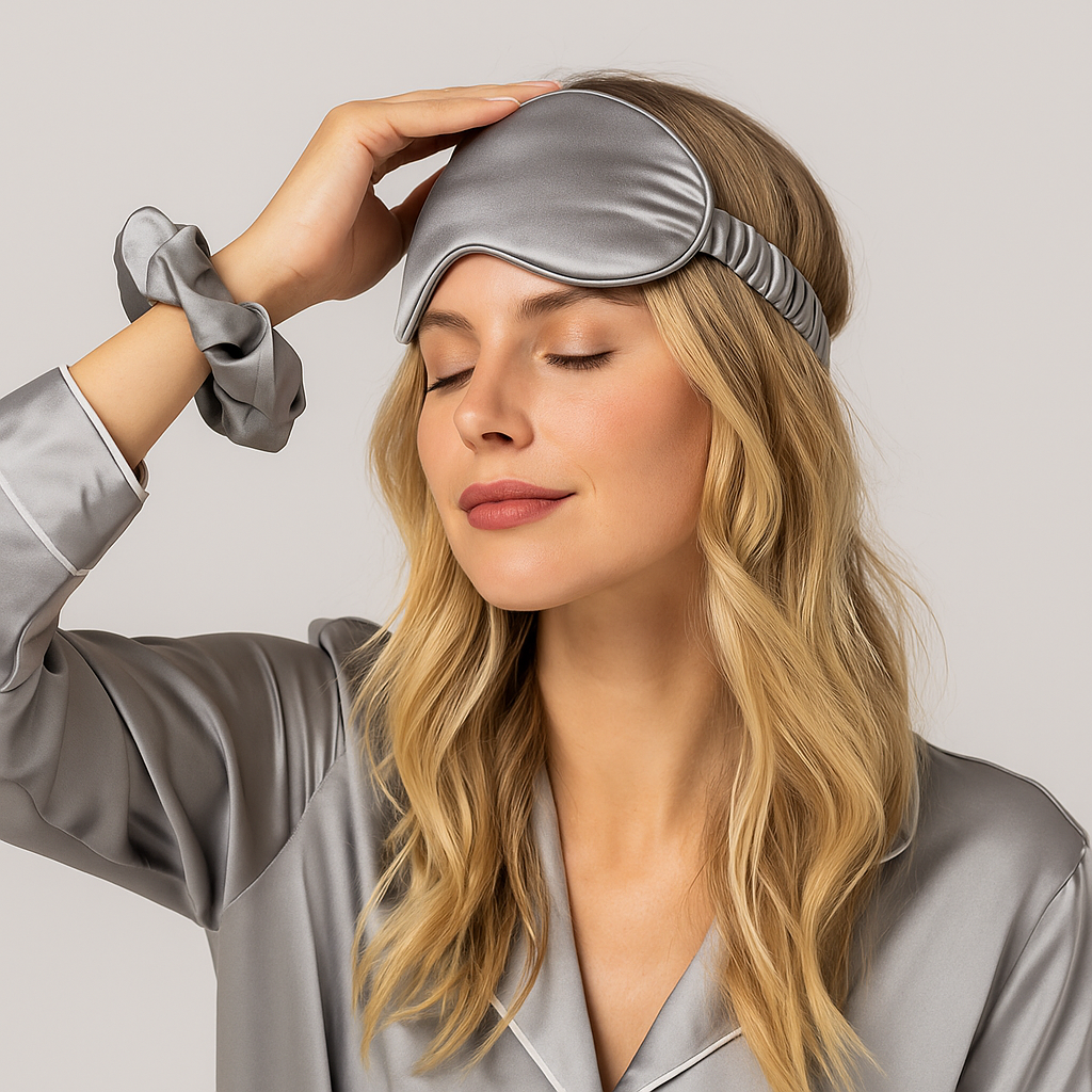 Masque de sommeil en soie de mûrier 22 momme