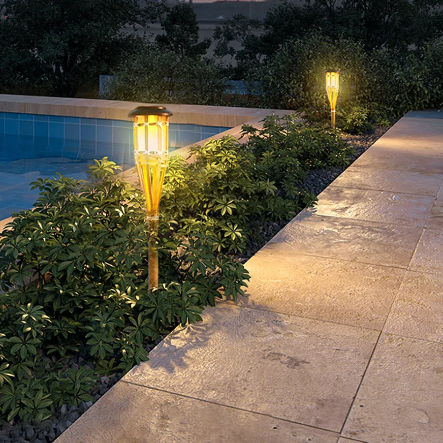 Kaelen | Torche Solaire Extérieure en Bambou