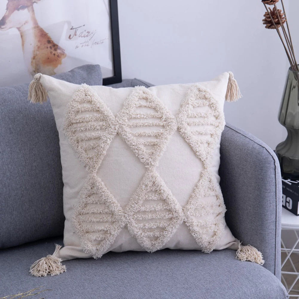 Solveig | Housse de Coussin en Coton Texturé