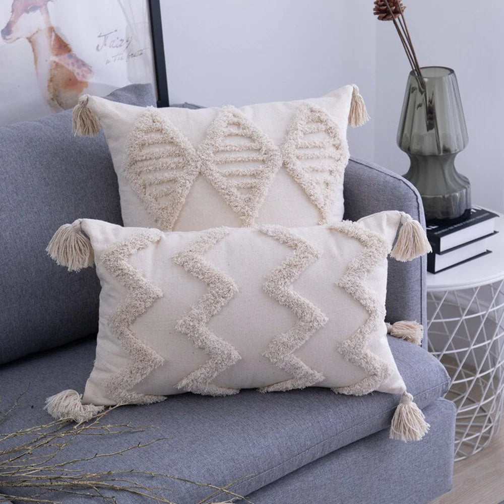Solveig | Housse de Coussin en Coton Texturé