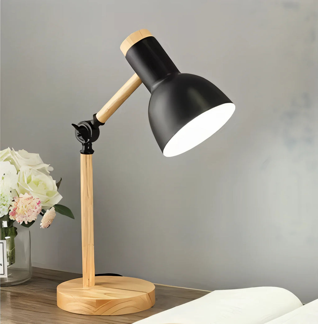 Svala | Lampe de Bureau en Bois & Fer