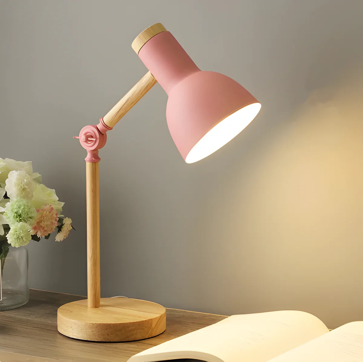 Svala | Lampe de Bureau en Bois & Fer