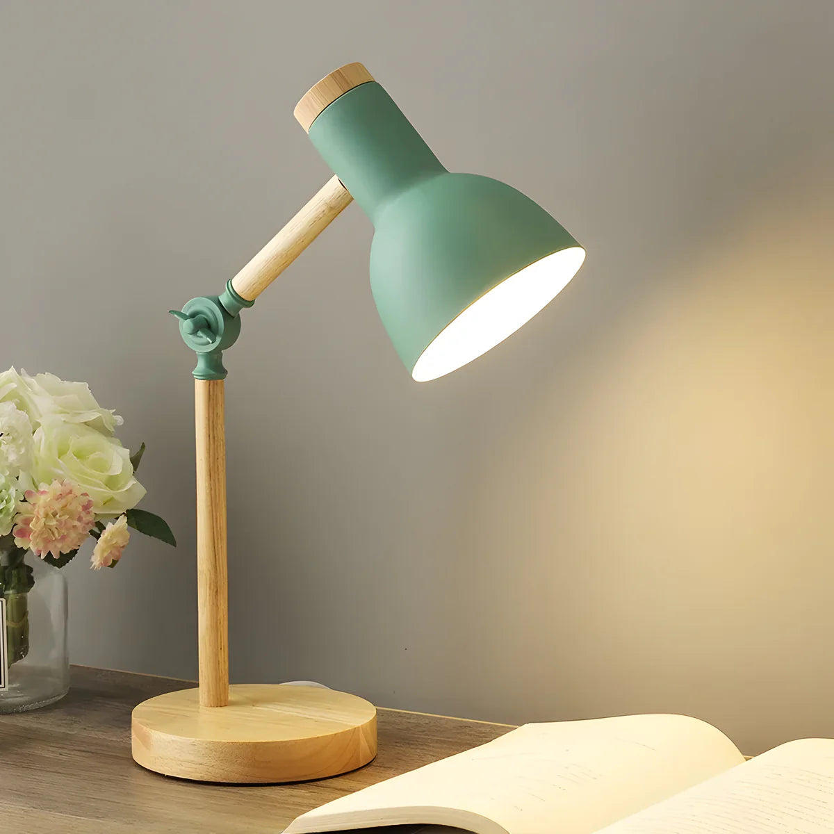 Svala | Lampe de Bureau en Bois & Fer