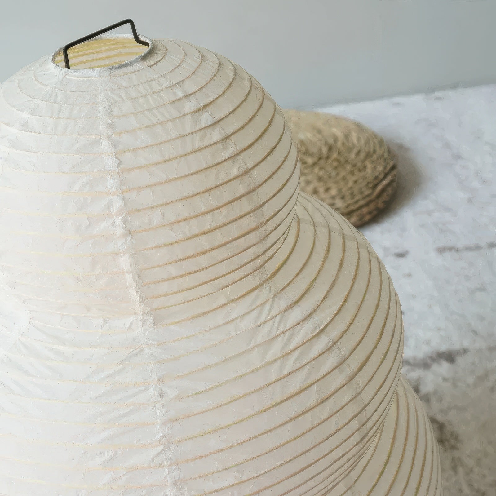 Thessa | Lampadaire Japonais en Papier de Riz
