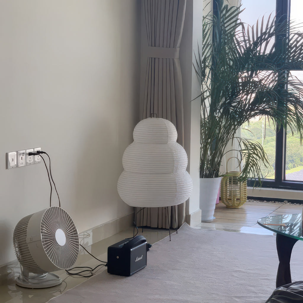 Thessa | Lampadaire Japonais en Papier de Riz