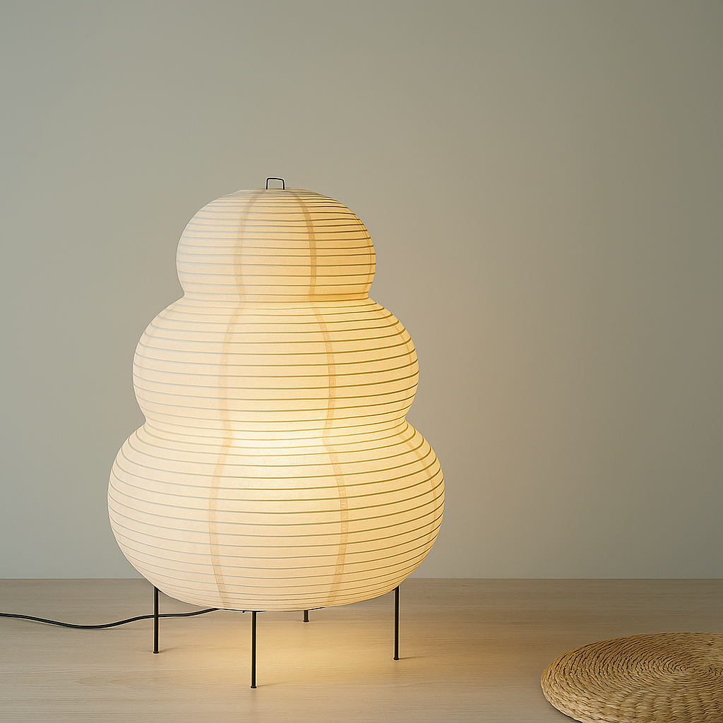 Thessa | Lampadaire Japonais en Papier de Riz